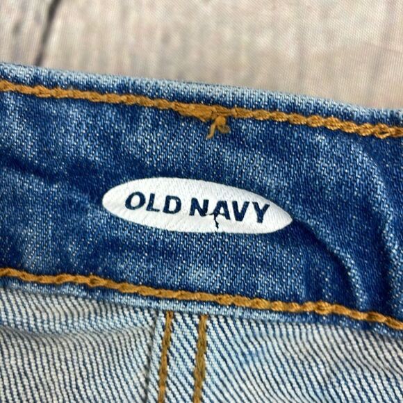 Old Navy Blue Mini Casual Denim Jean distressed skirt size 16 - Picture 10 of 13